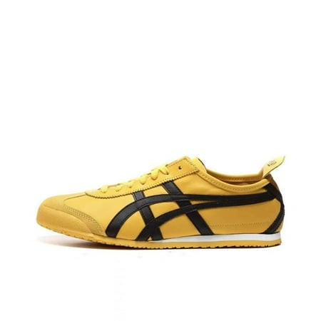 Onitsuka Tiger MEXICO 66 Leather Sports Non-slip Lightweight Low-top Life Casual Shoes for Men and Women the Same Yellow DL408-0490