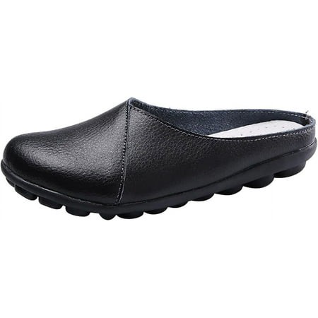FC-Womens Casual Wedge Shoes Closed Toe Anti-Slip Slip on Slides Shoes Summer Outdoor Walking Hiking Shoes-5796