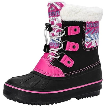 FC-Kids Shoes Snow Boots Girls Boys OutdoorBoots Warm Boots with Cotton Snow Boots Big Kid Winter Boots-6858