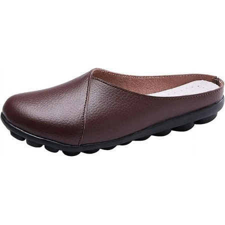 FC-Womens Casual Wedge Shoes Closed Toe Anti-Slip Slip on Slides Shoes Summer Outdoor Walking Hiking Shoes-5797