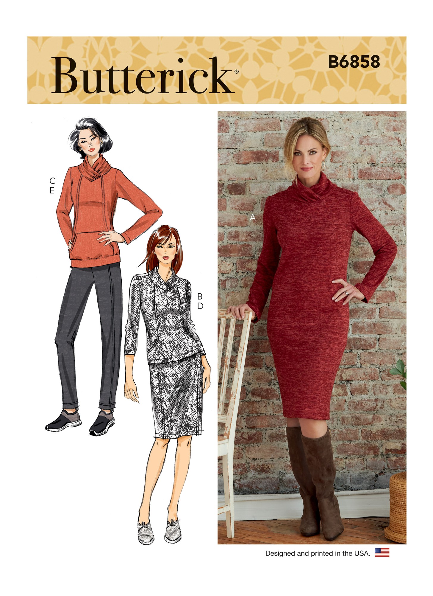 Butterick Sewing Pattern 6858 Tops  Skirts  Trousers ZZ (L-XL-XXL)