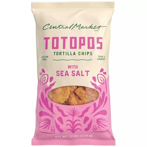 Central Market Totopos Tortilla Chips - White Corn & Sea Salt 12 Oz 2 Bags