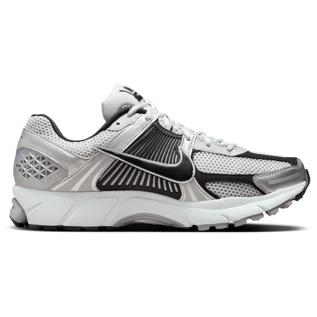 Nike Womens Zoom Vomero 5 Trainers Metallic Silver Black Pure Platinum Multi, 6