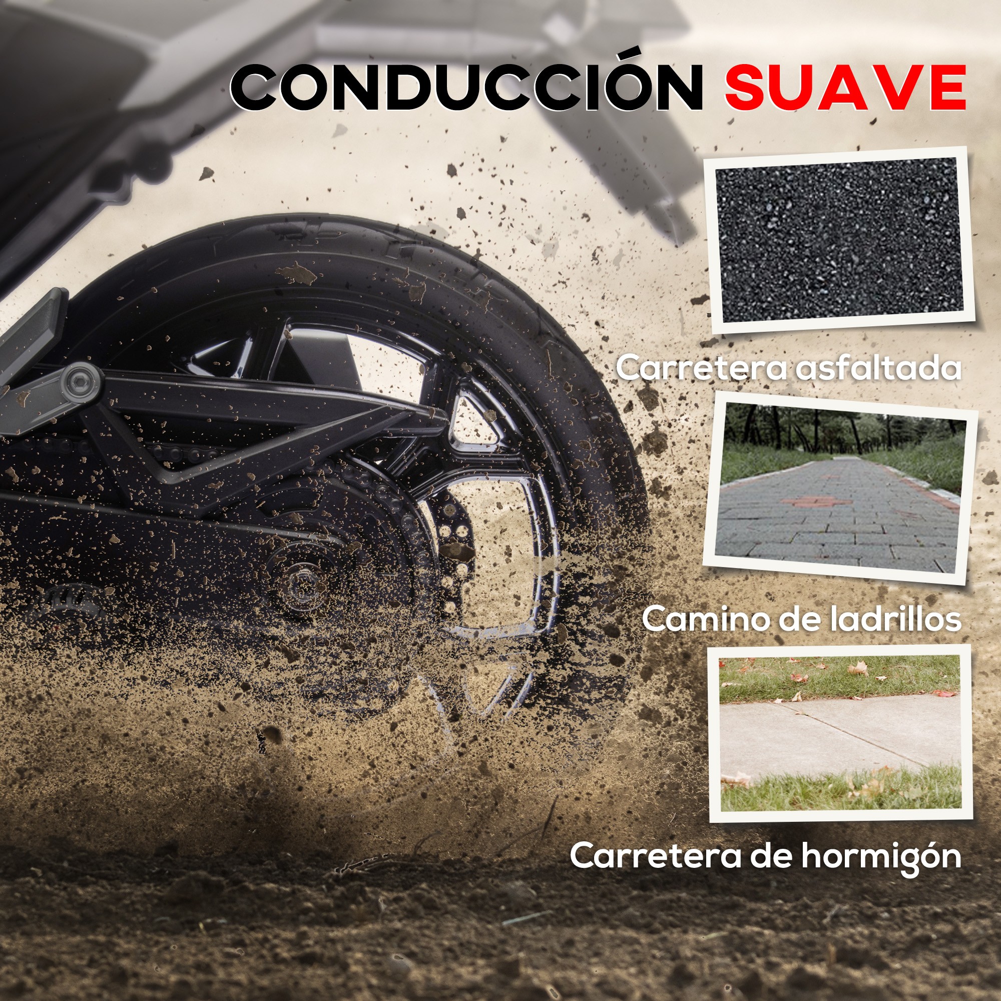 AIYAPLAY Moto Eléctrica Para Niños De +3 años Con Licencia Honda Con USB MP3 Luz LED Y Velocidad 3 Km/h Carga 30 Kg Rojo thumbnail