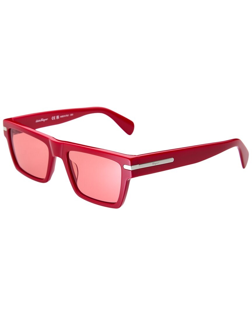 Ferragamo Red Acetate Sunglasses