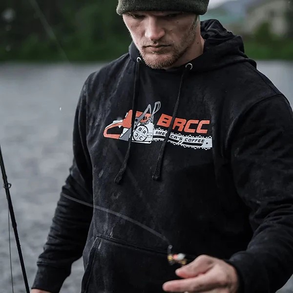 Men's Black Rifle Coffee Company Chainsaw Shooting Hoodie Medium Black thumbnail