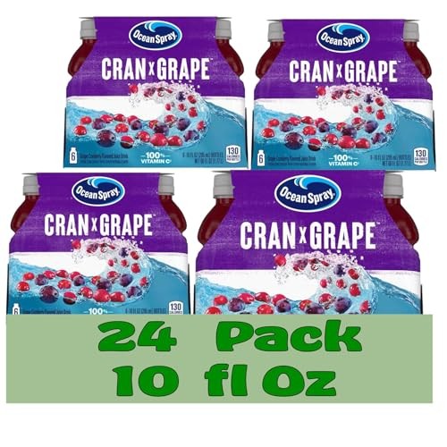 Ocean Spray Cran-Grape Juice Drink 10 Fl Oz Plastic Bottle 24 Pack