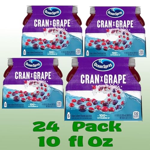 Ocean Spray Cran-Grape Juice Drink 10 Fl Oz Plastic Bottle 24 Pack thumbnail
