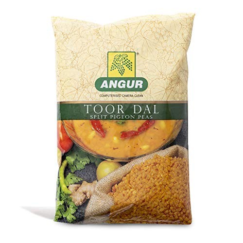Angur - Toor Dal - Split Yellow Peas (Pigeon Peas) - Natural, High-Protein Food Suitable for Vegetarian and Vegan Diets - Ideal for Traditional Indian