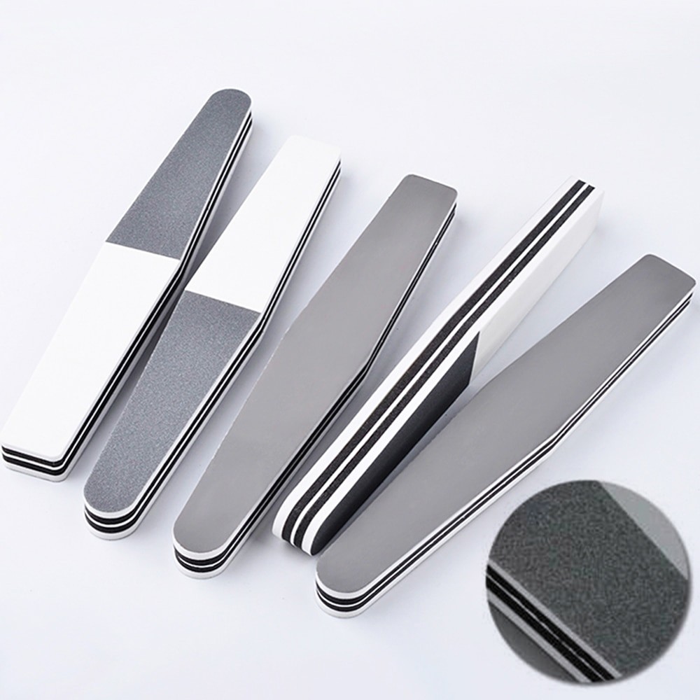 Lime à Ongles Grise à 3 Voies, Outil De Polissage Brillant Diamant Bricolage Soi-même, Bloc De Limes à Tampon Double Face, Outil De Manucure 320/4