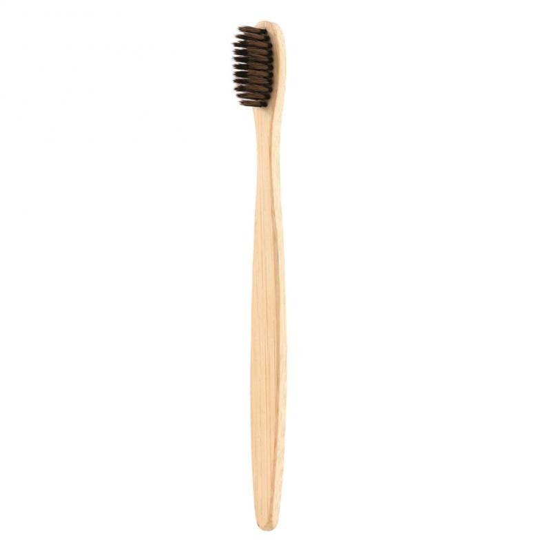 1/4 PièCES Naturel Bambou Brosse à Dents Environnement En Bois Charbon De Bois Bambou Brosse à Dents Soins Buccaux Doux Soies Adulte Brosse à Dent