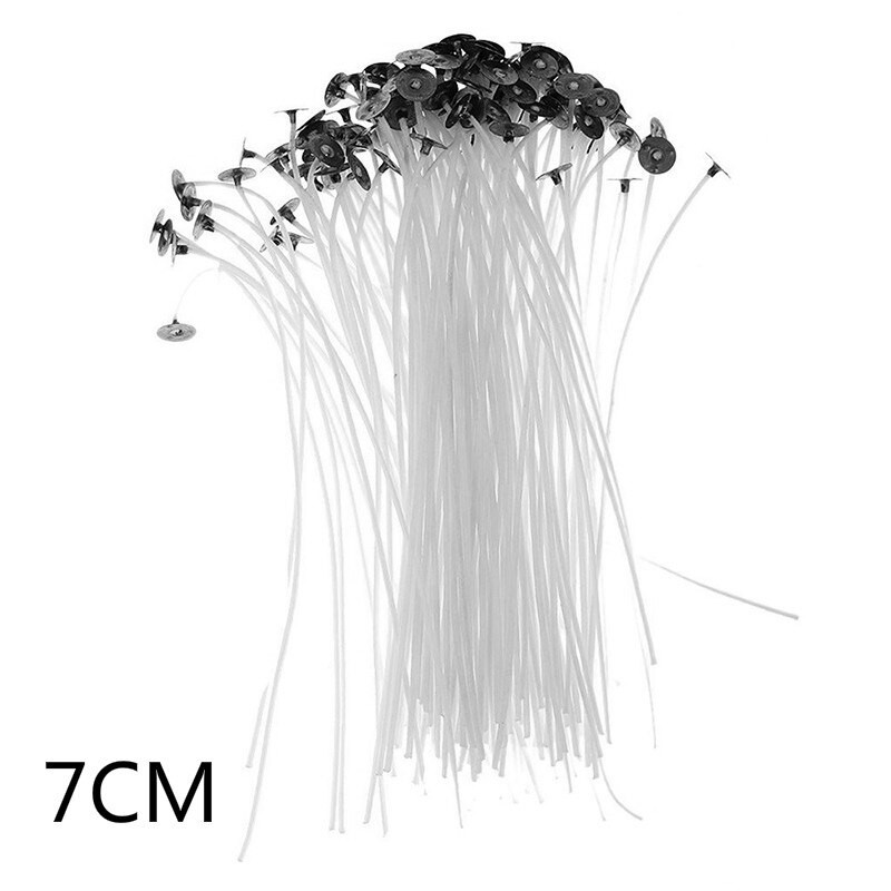 100 PièCES/bagPure Coton Core Bougies Wicks2.5/4/5/6/7cm Bougie à Bricoler Soi-même Faisant Pré-ciré Avec Des Mèches D'huile Pour Fête Accessoi
