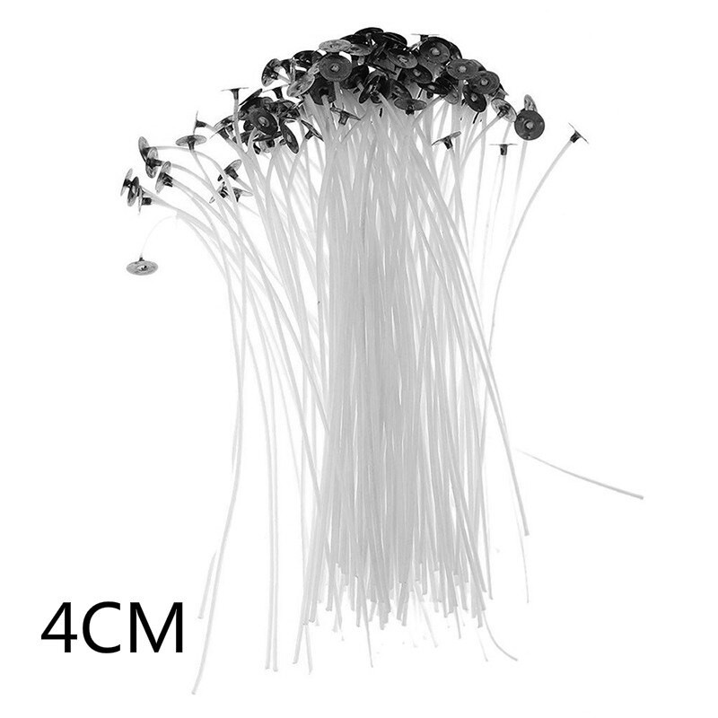 100 PièCES/bagPure Coton Core Bougies Wicks2.5/4/5/6/7cm Bougie à Bricoler Soi-même Faisant Pré-ciré Avec Des Mèches D'huile Pour Fête Accessoi