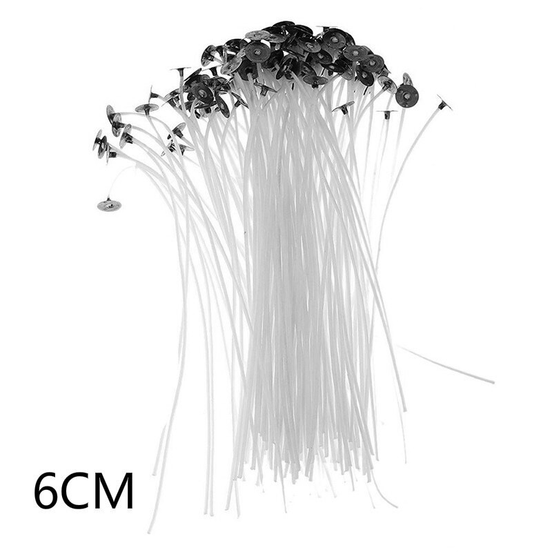 100 PièCES/bagPure Coton Core Bougies Wicks2.5/4/5/6/7cm Bougie à Bricoler Soi-même Faisant Pré-ciré Avec Des Mèches D'huile Pour Fête Accessoi