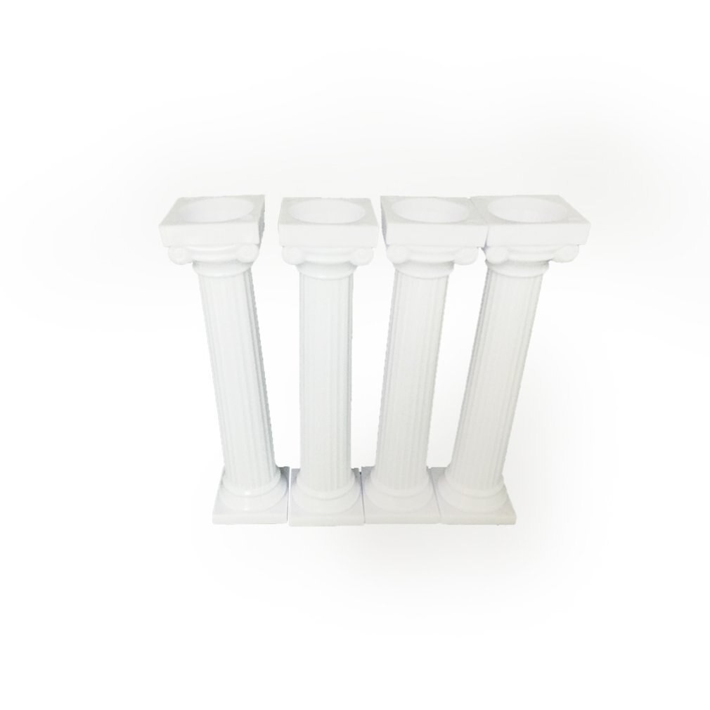 Colonne De Support De Gâteau Romain Multicouche, 12.5cm, 4 PièCES, Pilier De Décoration Bricolage Gâteau De Mariage à Faire Soi-même, Tige De Su thumbnail