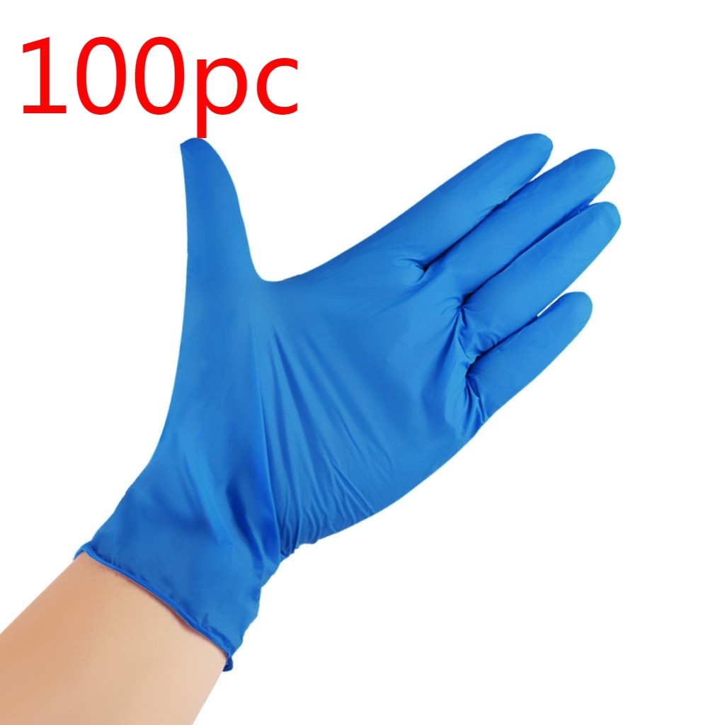Gants Jetables En Latex Nitrile Caoutchouc, Noirs Et Bleus, 100 PièCES, Pour La Cuisine, La Vaisselle, Le Jardin, Pour Main Gauche Et Droite thumbnail