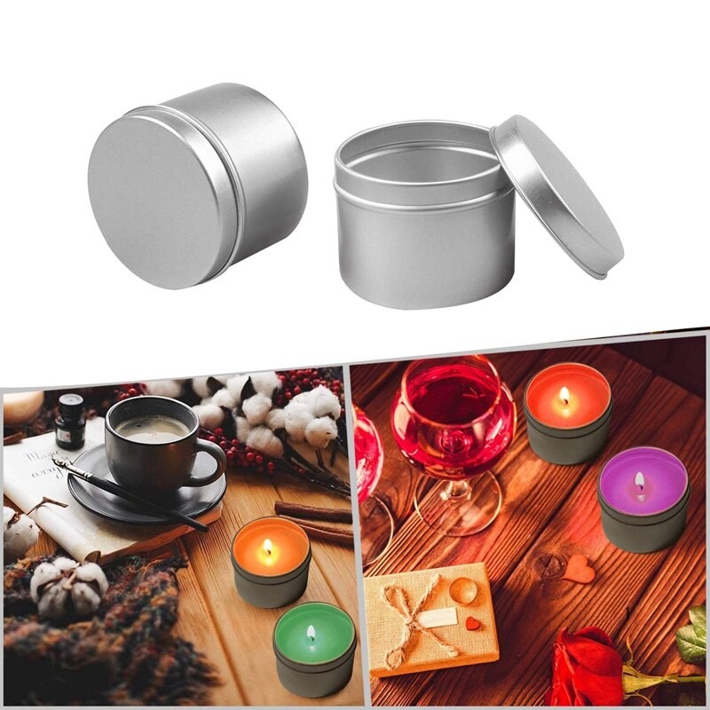 18 PièCES Bougie D'étain, 4 Oz, Récipients De Bougie Pour BOUGIE À BRICOLER SOI-MÊME, Récipient De Bougie, Bougie à La Main Outils De Fabricati thumbnail