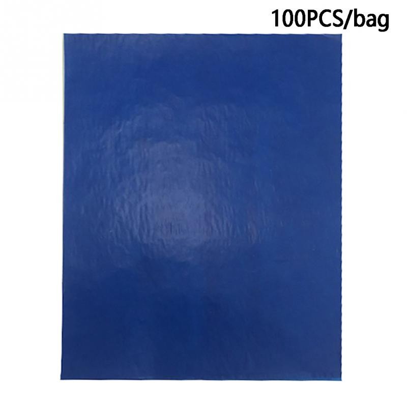 Papier Carbone Coloré A4, 100 PièCES, Transfert De Tissu Sur Une Face, Pour La Maison, Le Bureau, Le Traçage De Peinture, Se Superpose En Bleu, Bla