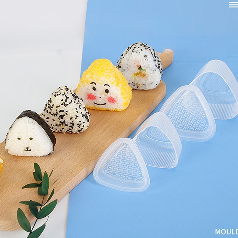 Lot De 4 Moules à Sushi Triangulaires, Pour Faire Soi-même, Pour Les Boules De Riz, Presse Alimentaire, Kit, Accessoires De Cuisine Japonaise Bento thumbnail