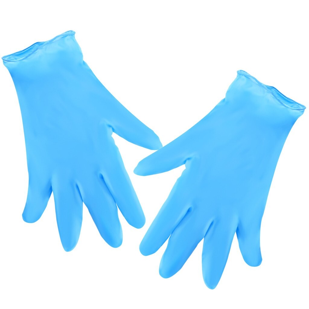 Gants En Latex Jetables, Bleus Pour La Vaisselle, Le Travail Dans La Cuisine, Le Jardin, En Caoutchouc, 100 PièCES
