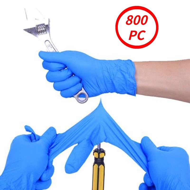 Gants En Latex Jetables, Bleus Pour La Vaisselle, Le Travail Dans La Cuisine, Le Jardin, En Caoutchouc, 100 PièCES thumbnail