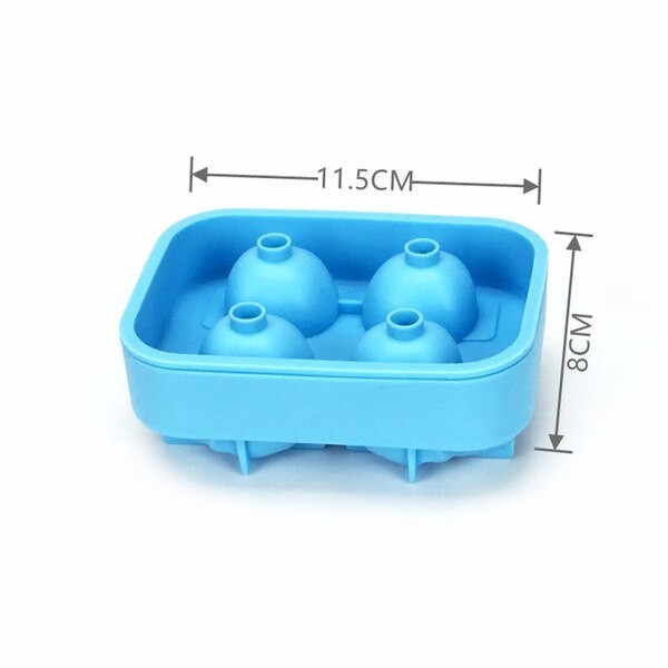 Grand Plateau à Glaçons, Moule à Pudding, Tête De Mort 3D, En Silicone, 4 Cavités Bricolage à Faire Soi-même, Pour Usage Domestique, 1 Pièce