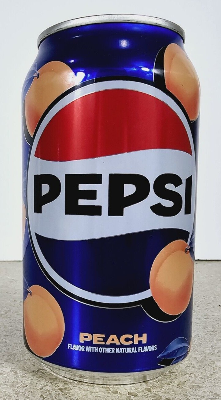 Limited Edition Rare Pepsi PEACH & LIME Flavored Soda 2 Cans Each 12 Fl Oz thumbnail