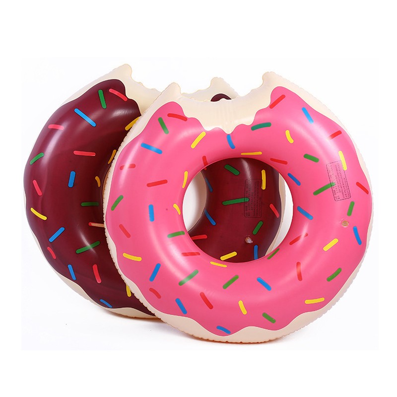 PVC Erwachsene Freundlicher Krapfen Aufblasbare Schwimmen Ring Matratze Gummi Ring Schwimmen Schwimmbad Spielzeug Wasser Sitz Sicher Party Spielzeug thumbnail