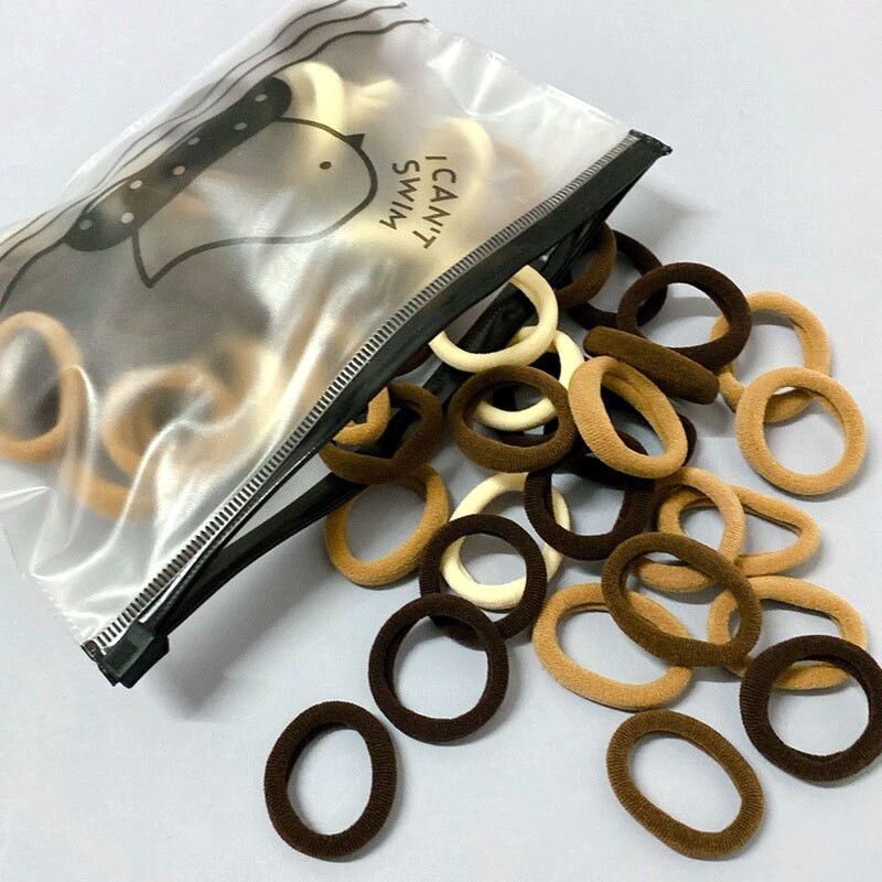 50 Teile/satz Mädchen 3cm Bunte Haar Gummi Bands Baby Scrunchies Pack Elasitic Haar Krawatten Für Freundlicher Weiß Haar Ringe Gummi Stirnband