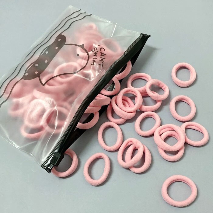 50 Teile/satz Mädchen 3cm Bunte Haar Gummi Bands Baby Scrunchies Pack Elasitic Haar Krawatten Für Freundlicher Weiß Haar Ringe Gummi Stirnband