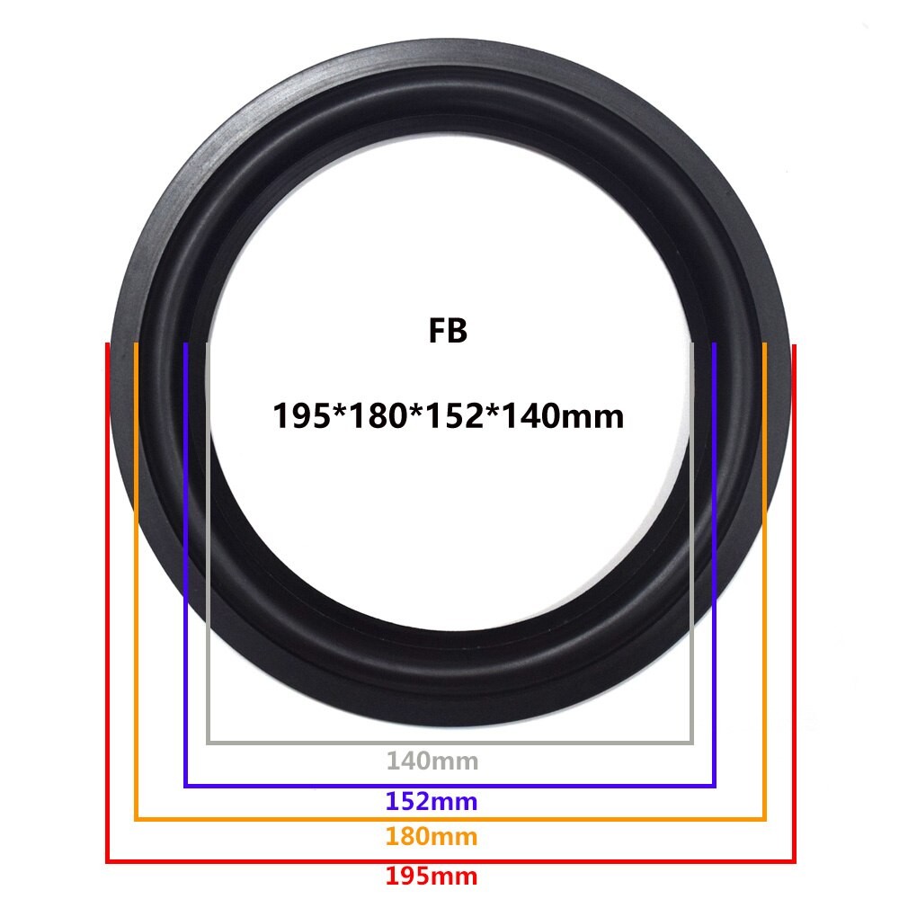8 Zoll Lautsprecher Gummi Umgeben Rand Tieftöner Reparatur Falten Rand Subwoofer Ring DIY Reparatur Zubehör Lautsprecher Suspension