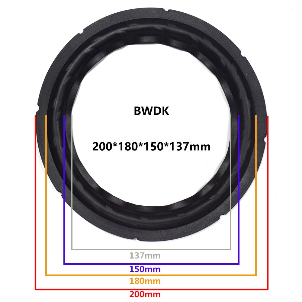 8 Zoll Lautsprecher Gummi Umgeben Rand Tieftöner Reparatur Falten Rand Subwoofer Ring DIY Reparatur Zubehör Lautsprecher Suspension