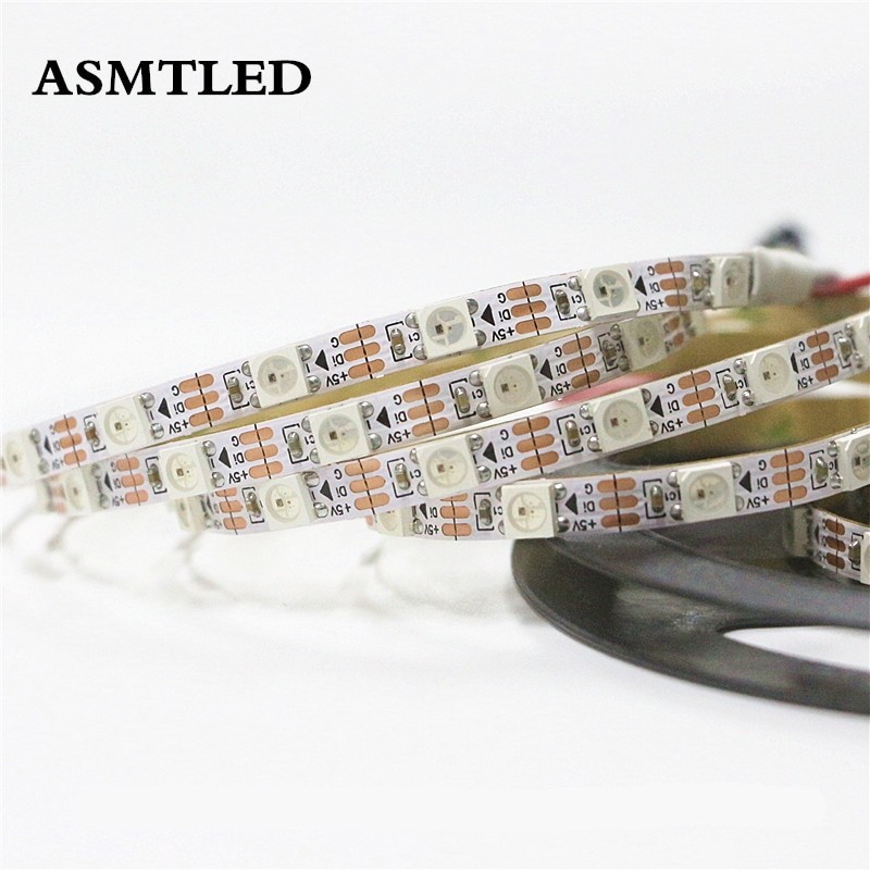 Programmierbare Individuelle Die Anschrift LED Pixel Streifen 4mm 5mm Schmale Breite WS2812B WS2812 3535 5050 RGB LED Jagen Digital Lampe thumbnail