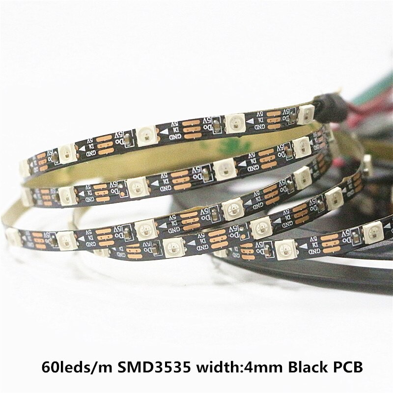 Programmierbare Individuelle Die Anschrift LED Pixel Streifen 4mm 5mm Schmale Breite WS2812B WS2812 3535 5050 RGB LED Jagen Digital Lampe