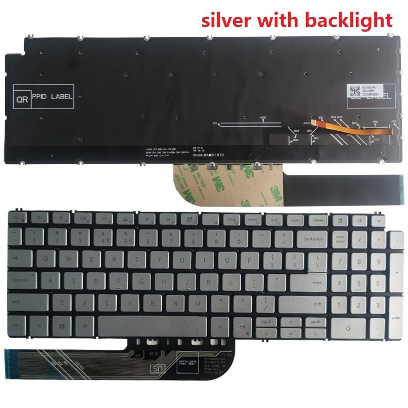 US Laptop Keyboard for DELL Inspiron 15-5501 5502 5508 5509 5590 5591 5598 5593 5594 5584 3501 3502 3505 thumbnail