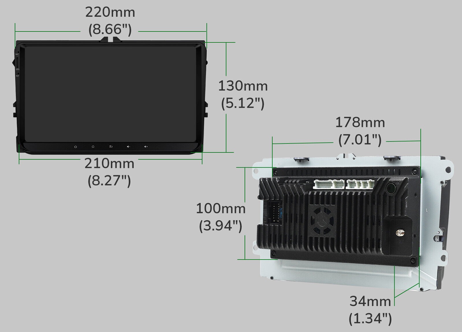 OBD Eonon VWA13 Android 13 Car Radio GPS Stereo Bluetooth WiFi for VW Skoda Seat