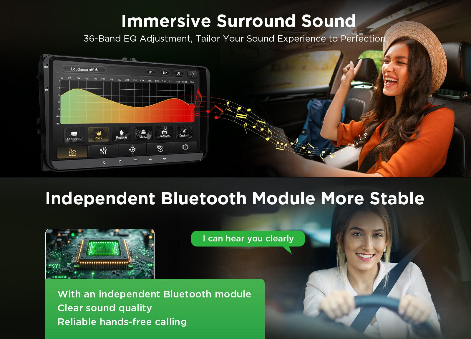 OBD Eonon VWA13 Android 13 Car Radio GPS Stereo Bluetooth WiFi for VW Skoda Seat