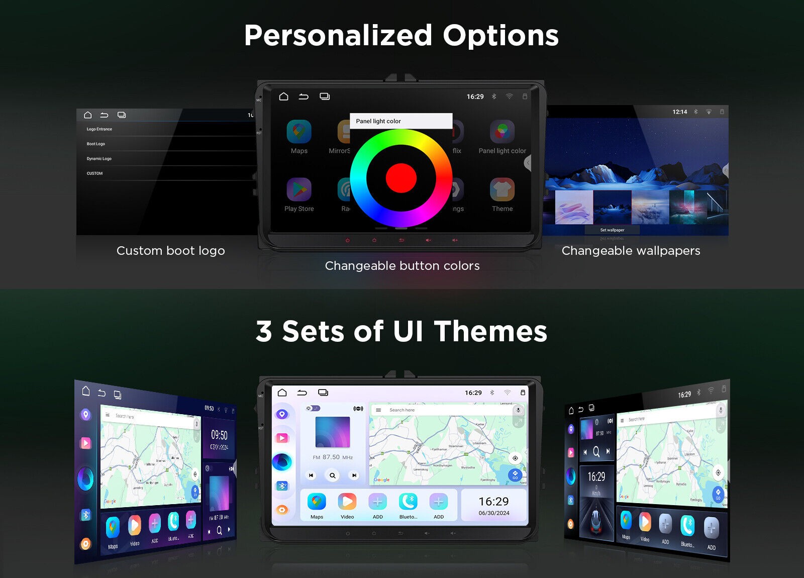 OBD Eonon VWA13 Android 13 Car Radio GPS Stereo Bluetooth WiFi for VW Skoda Seat
