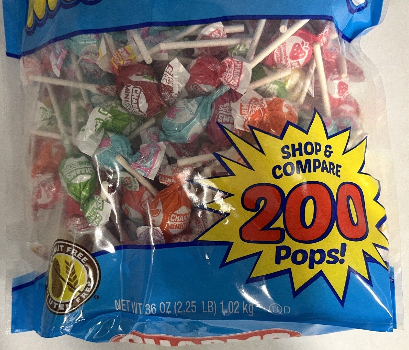 Charms Mini Pops Lollipop Bag 36 Oz – Assorted Fruit Flavored Hard Candy thumbnail