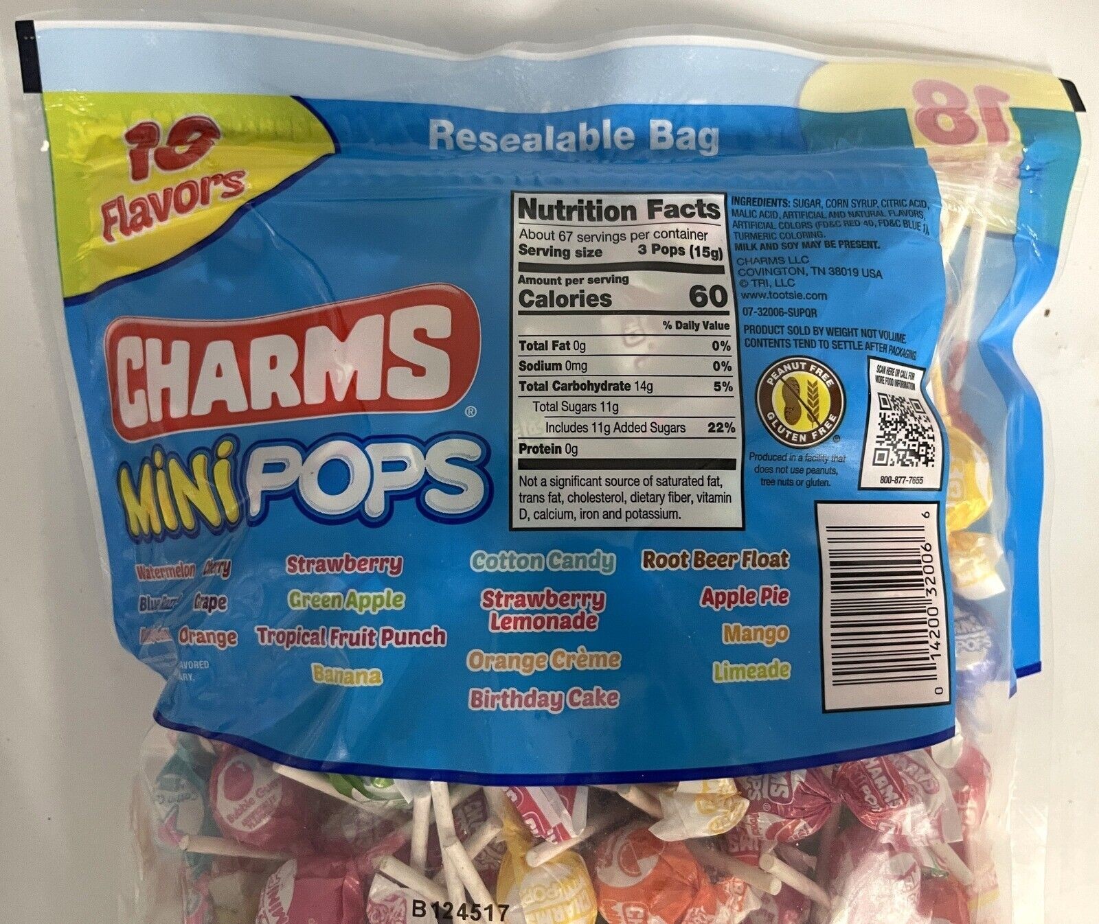 Charms Mini Pops Lollipop Bag 36 Oz – Assorted Fruit Flavored Hard Candy thumbnail