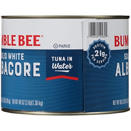 Bumble Bee Solid White Albacore Tuna in Water, 66.5 Oz Bulk Food Service Can - Wild Caught Tuna - 21g Protein per Serving, High in Omega-3s - Non-GMO  thumbnail