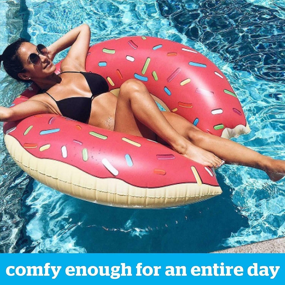 Krapfen Aufblasbare Schwimmbad Schweben Schwimmen Kreis Gummi Ring Schwimmbad Party Spielzeug Wasser Matratze Strand Bett Sommer Für Erwachsene Art