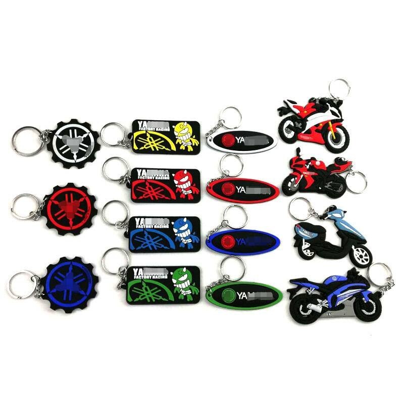 Passen Für Yamaha YZF R15 R25 R3 R6 R1 MT07 MT09 FZ07 FZ09 MT01 MT03 MT25 Motorrad Keychain Schlüssel Ring Gummi Rennen Zubehör