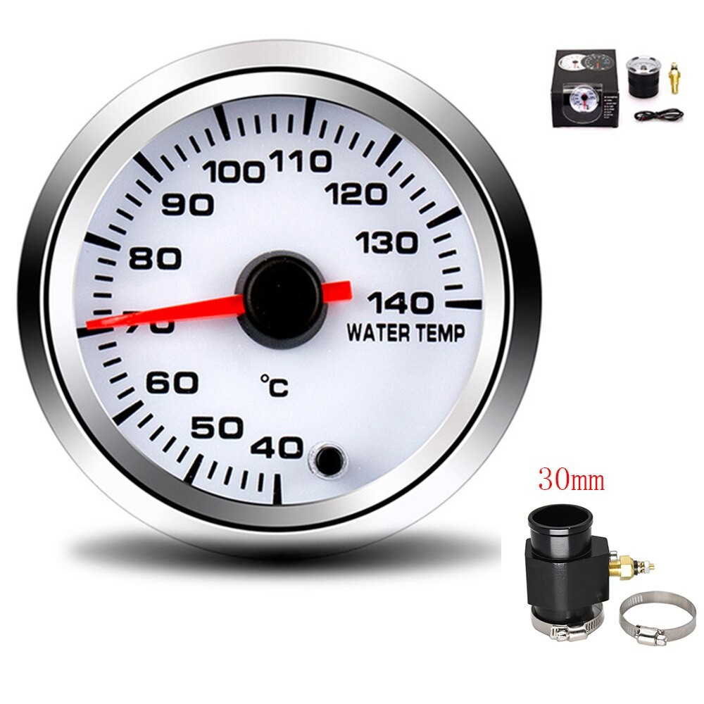 2 ''52MM Auto Wasser Temperatur Messgerät 40-140 Celsius Mit Wasser Temp Gemeinsam Rohr Sensor Adapter 1/8NPT 28-40MM 7 Farbe Hintergrundbeleuchtung thumbnail