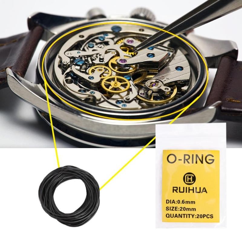 200 St / Set 16-34mm Vattentät Gummi O-ring Klocka Baksidan Tätning Packningar Klocka Reparationsdelar thumbnail