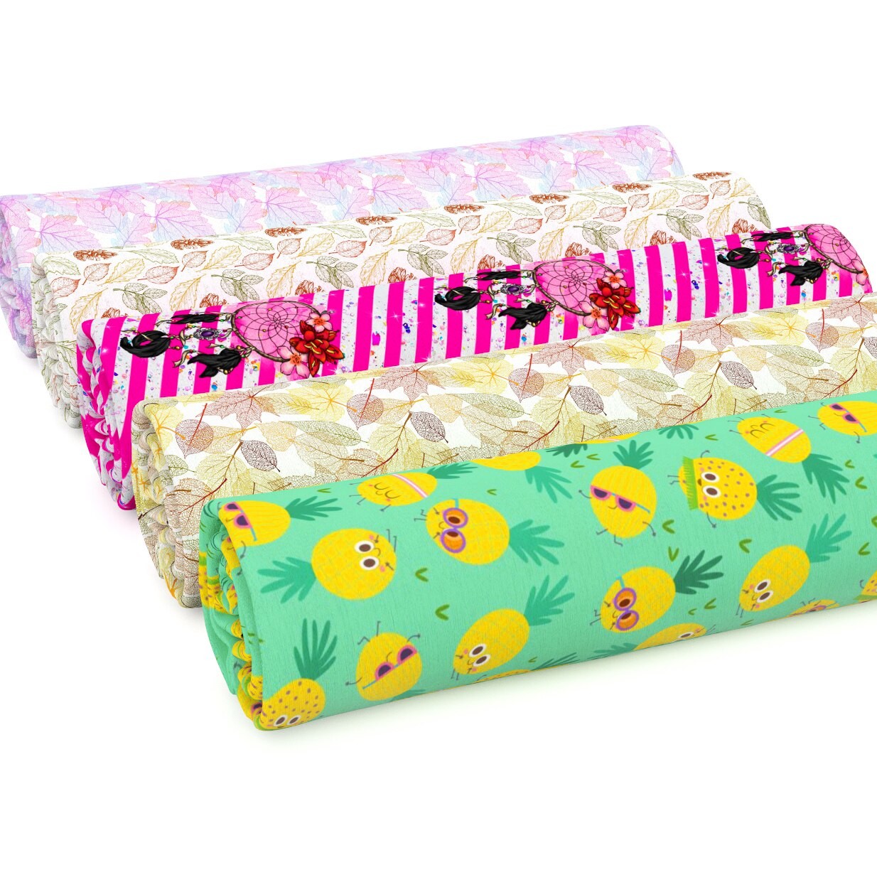 50*145cm Ananasblad Tryckt 100% Bomullstyg För Mjukpapper Sängkläder Textil För Sömnad Docka ,1 Yc 4542 thumbnail
