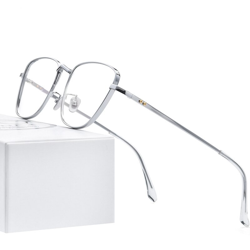Fonex Pure Titanium Glasögonbågar Män Ultralätt Närsynthet Optiska Receptbelagda Glasögonbågar Dam Cat Eye-glasögon 8532