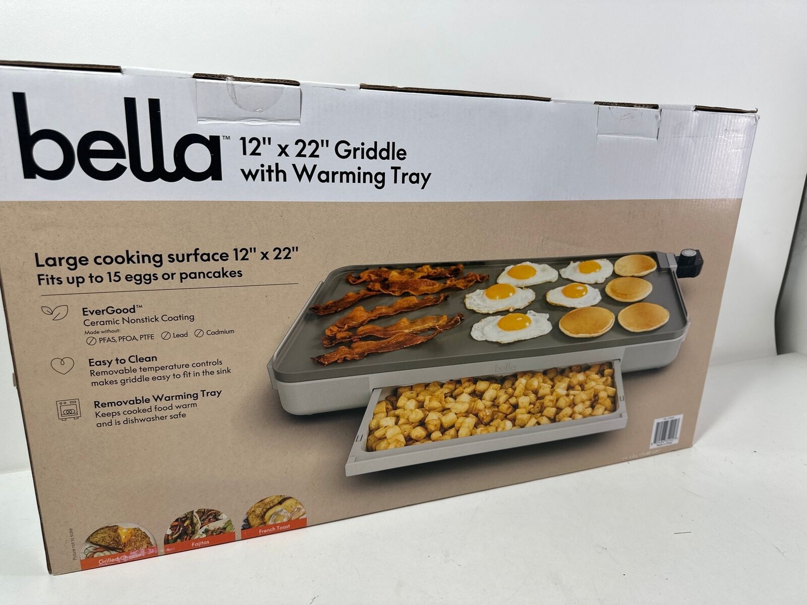 Bella 12 X 22 XL Griddle with Warming Tray