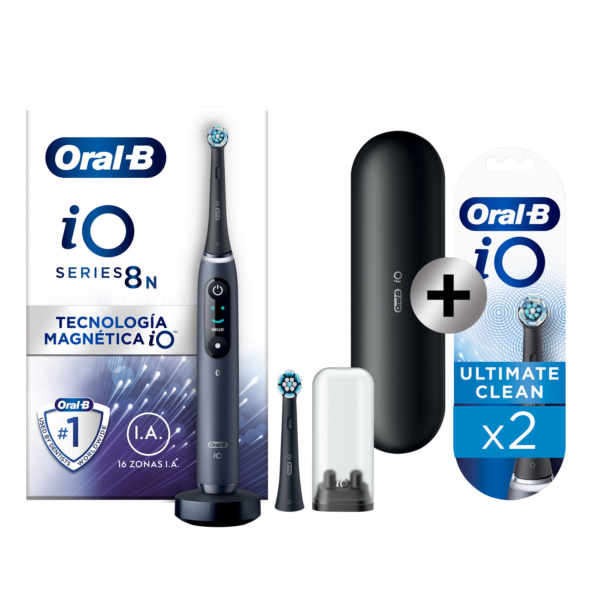 Oral-B IO 8 Cepillo Eléctrico Negro Con 2 Recambios