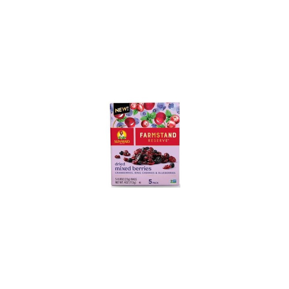 Sun-Maid, Farmstand Reserve™, Dried Mixed Berries, 5 Pack, 0.8 Oz (23 G) Each